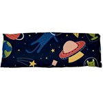 Seamless-pattern-with-funny-aliens-cat-galaxy Body Pillow Case (Dakimakura)