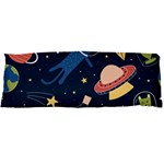 Seamless-pattern-with-funny-aliens-cat-galaxy Body Pillow Case Dakimakura (Two Sides)