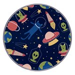 Seamless-pattern-with-funny-aliens-cat-galaxy Wireless Fast Charger(White)
