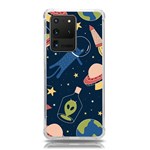 Seamless-pattern-with-funny-aliens-cat-galaxy Samsung Galaxy S20 Ultra 6.9 Inch TPU UV Case