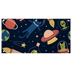 Seamless-pattern-with-funny-aliens-cat-galaxy Banner and Sign 4  x 2 