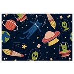 Seamless-pattern-with-funny-aliens-cat-galaxy Banner and Sign 6  x 4 