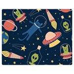 Seamless-pattern-with-funny-aliens-cat-galaxy Premium Plush Fleece Blanket (Medium)