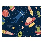 Seamless-pattern-with-funny-aliens-cat-galaxy Premium Plush Fleece Blanket (Large)