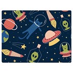 Seamless-pattern-with-funny-aliens-cat-galaxy Premium Plush Fleece Blanket (Extra Small)