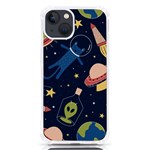 Seamless-pattern-with-funny-aliens-cat-galaxy iPhone 13 TPU UV Print Case