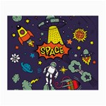 Vector Flat Space Design Background With Text Small Glasses Cloth