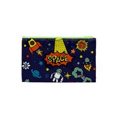 Vector Flat Space Design Background With Text Cosmetic Bag (XS) from ArtsNow.com Back