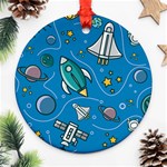 About-space-seamless-pattern Ornament (Round)