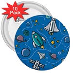 About-space-seamless-pattern 3  Buttons (10 pack) 