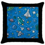 About-space-seamless-pattern Throw Pillow Case (Black)