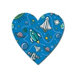 About-space-seamless-pattern Heart Magnet