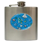 About-space-seamless-pattern Hip Flask (6 oz)