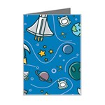 About-space-seamless-pattern Mini Greeting Card