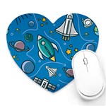 About-space-seamless-pattern Heart Mousepad