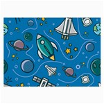 About-space-seamless-pattern Large Glasses Cloth