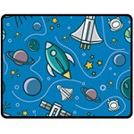 About-space-seamless-pattern Fleece Blanket (Medium)