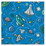 About-space-seamless-pattern Square Satin Scarf (36  x 36 )