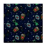 Monster-alien-pattern-seamless-background Tile Coaster