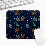 Monster-alien-pattern-seamless-background Large Mousepad