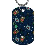 Monster-alien-pattern-seamless-background Dog Tag (One Side)