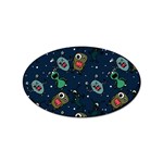 Monster-alien-pattern-seamless-background Sticker Oval (100 pack)