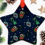 Monster-alien-pattern-seamless-background Star Ornament (Two Sides)