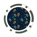 Monster-alien-pattern-seamless-background Poker Chip Card Guard (10 pack)