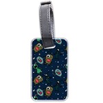 Monster-alien-pattern-seamless-background Luggage Tag (two sides)