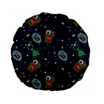 Monster-alien-pattern-seamless-background Standard 15  Premium Round Cushions