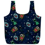 Monster-alien-pattern-seamless-background Full Print Recycle Bag (XL)