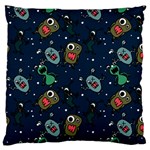 Monster-alien-pattern-seamless-background Standard Premium Plush Fleece Cushion Case (Two Sides)