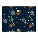Monster-alien-pattern-seamless-background Two Sides Premium Plush Fleece Blanket (Mini)