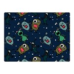 Monster-alien-pattern-seamless-background Two Sides Premium Plush Fleece Blanket (Mini)