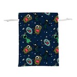 Monster-alien-pattern-seamless-background Lightweight Drawstring Pouch (S)