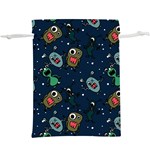 Monster-alien-pattern-seamless-background Lightweight Drawstring Pouch (XL)