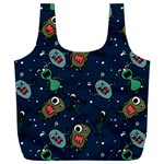 Monster-alien-pattern-seamless-background Full Print Recycle Bag (XXL)