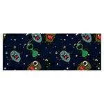 Monster-alien-pattern-seamless-background Banner and Sign 8  x 3 