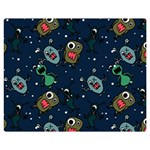 Monster-alien-pattern-seamless-background Premium Plush Fleece Blanket (Medium)