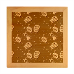 Monster-alien-pattern-seamless-background Wood Photo Frame Cube