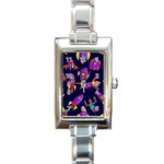 Space-patterns Rectangle Italian Charm Watch