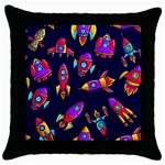 Space-patterns Throw Pillow Case (Black)