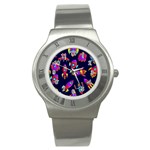 Space-patterns Stainless Steel Watch