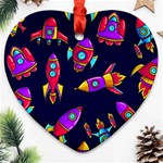 Space-patterns Heart Ornament (Two Sides)