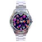 Space-patterns Stainless Steel Analogue Watch