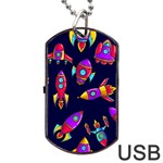 Space-patterns Dog Tag USB Flash (One Side)