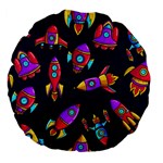 Space-patterns Large 18  Premium Flano Round Cushions