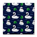 Swan-pattern-elegant-design Tile Coaster