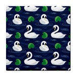 Swan-pattern-elegant-design Tile Coaster