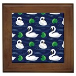 Swan-pattern-elegant-design Framed Tile